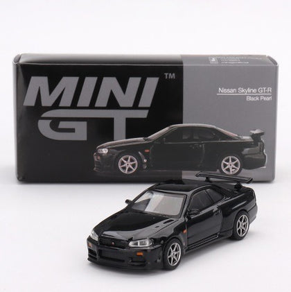 TSM-Model Mini GT Nissan Skyline GT-R V-Spec Black Pearl 1:64 Scale Diecast Vehicle