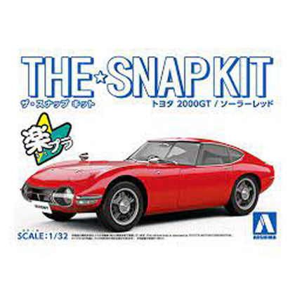 Aoshima Toyota 2000GT Solar Red 1:32 Scale Plastic Model Snap Kit