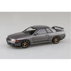 Aoshima Nissan R32 Skyline GT-R Custom Gun Gray Metallic 1:32 Scale Plastic Model Snap Kit