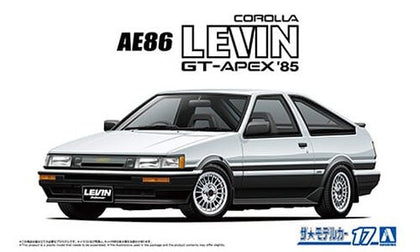 Aoshima 1985 Toyota AE86 Corolla Levin GT-APEX 1:24 Scale Plastic Model Kit