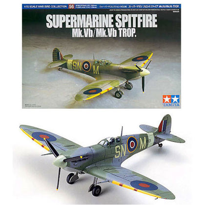 Tamiya Supermarine Spitfire MK.Vb/Mk.Vb TROP 1:72 Scale Plastic Model Kit