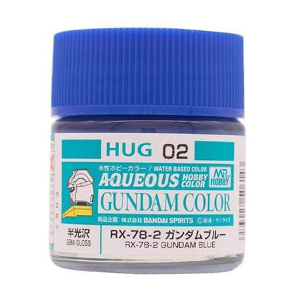 Mr Hobby Aqueous Gundam Color Paint HUG-02 Semi-Gloss RX-78-2 Blue