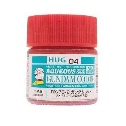 Mr Hobby Aqueous Gundam Color Paint HUG-04 Semi-Gloss RX-78-2 Red