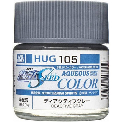 Mr Hobby Aqueous Gundam Color Paint HUG-105 Semi-Gloss Deactive Grey