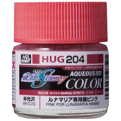 Mr Hobby Aqueous Gundam Color Paint HUG-204 Semi-Gloss Lunamarie Hawk Pink