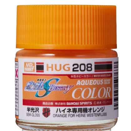 Mr Hobby Aqueous Gundam Color Paint HUG-208 Semi-Gloss Heine Westenfluss Orange