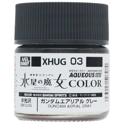 Mr Hobby Aqueous Gundam Color Paint XHUG-03 Semi-Gloss Aerial Grey