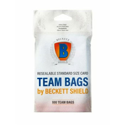 Deck Protector Beckett Shield Standard Team Bags 100ct Clear