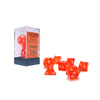 Chessex Translucent Orange/White Polyhedral 7 Die Dice Set