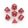 Chessex Translucent Red/White Polyhedral 7 Die Dice Set