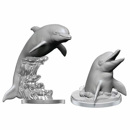 Wizkids Deepcuts Unpainted Minis Dolphins