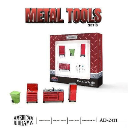 American Diorama Metal Tools (B) 1:64 Scale Accessories Set