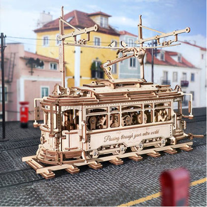 Robotime Classical 3D Wooden Carriage Tram