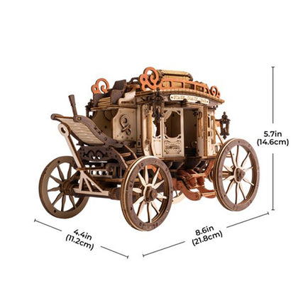 Robotime ROKR DIY Mechanical Music Box Stage Coach