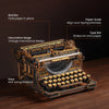 Robotime ROKR LK703B Mechanical Typewriter Classic Wooden Model Kit