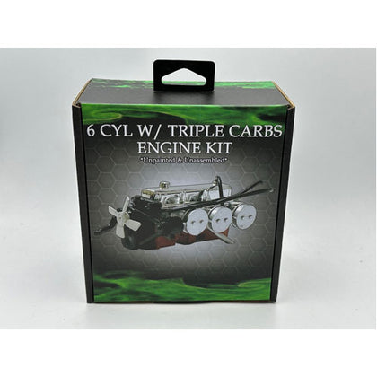 DDA Holden LC/LJ 6 Cylinder Engine with Triple Carbs 1:24 Scale Plastic Kit Accessory