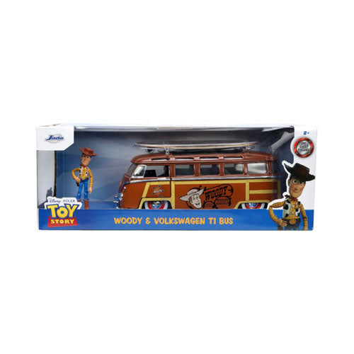 Toy Story 1962 Volkswagen Bus with Woody Figure 1:24 Scale Diecast Vehicle