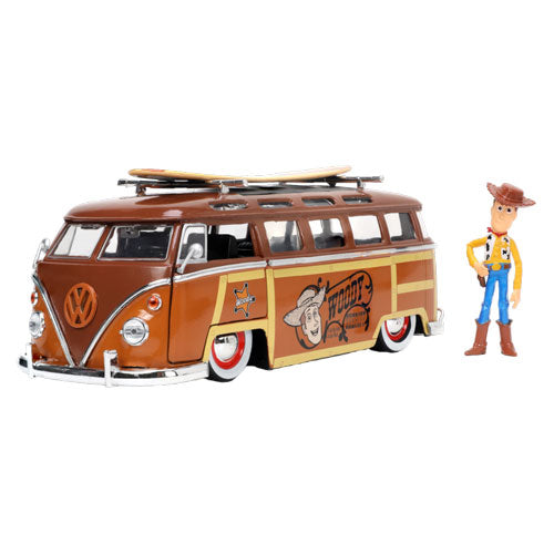 Toy Story 1962 Volkswagen Bus with Woody Figure 1:24 Scale Diecast Vehicle