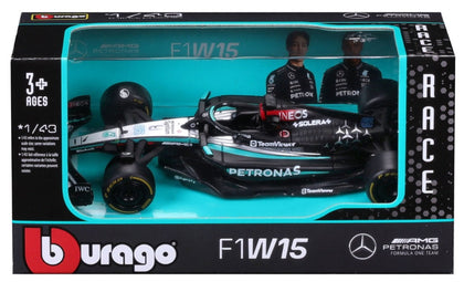 Bburago Formula Racing 2024 F1 Mercedes AMG W15 #63 Russell 1:43 Scale Diecast Vehicle