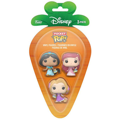 Disney Princess Rapunzel, Ariel & Jasmine Pocket Pop! Carrot 3-Pack