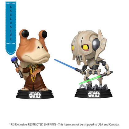 Star Wars Clone Wars Jar Jar Binks Vs General Grievous US Exclusive Pop! Vinyl 2-Pack