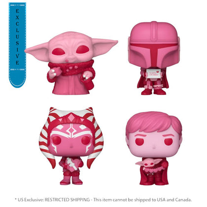 Star Wars Mandalorian Valentines 2024 US Exclusive Pocket Pop Heart Box 4-Pack