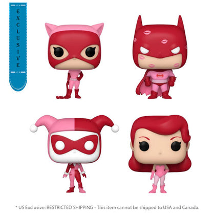 DC Comics Pink Valentines 2024 US Exclusive Pocket Pop Heart Box 4-Pack