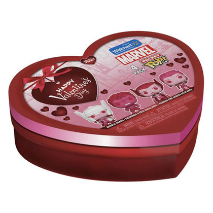 Marvel Comics Pink Valentines 2024 US Exclusive Pocket Pop Heart Box 4-Pack