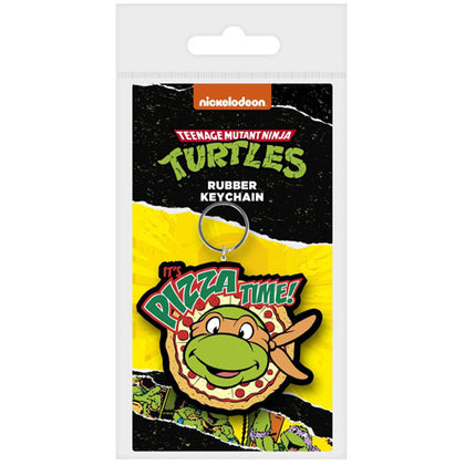 TMNT Pizza Time Rubber Keyring