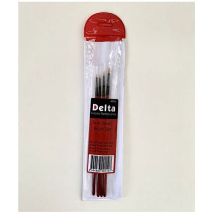 Delta Paint Brush Set with Vinyl Pouch 4 Pack