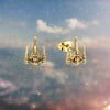 Couture Kingdom - Precious Metal Star Wars N1-Starfighter Stud Gold Earrings