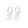 Couture Kingdom - Disney 100 Simba Charm Hoop Silver Earrings