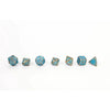 LPG Metal RPG 7 Dice Set Draco Bright Blue/Brass