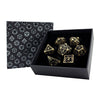 LPG Metal RPG 7 Dice Set Hollow Dragon Tarnished Gold