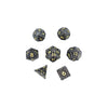 LPG Metal RPG 7 Dice Set Hollow Celtic Black/Gold