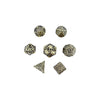 LPG Metal RPG 7 Dice Set Hollow Textures Tarnished Gold