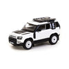 TW Land Rover Defender 90 Metallic White 1:64 Scale Diecast Vehicle