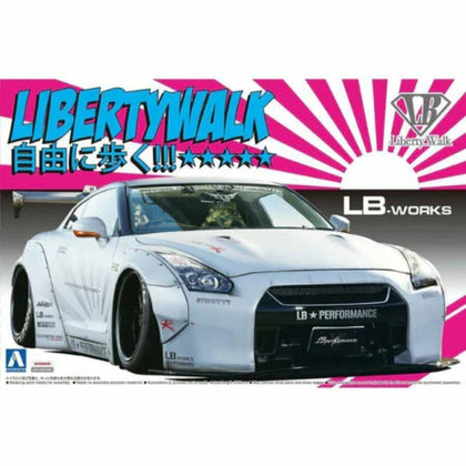Aoshima LB.WORKS LIBERTYWALK 2007 Nissan GT-R (R35) Ver. 2 1:24 Scale Plastic Model Kit