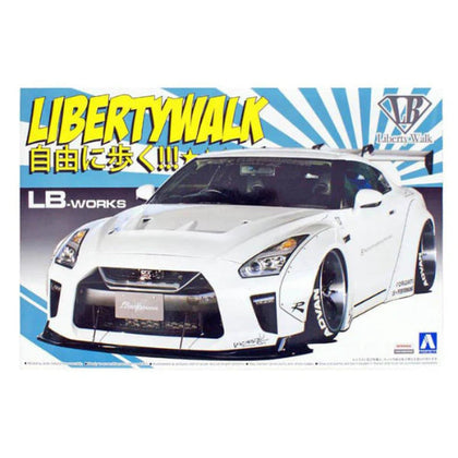 Aoshima LB.WORKS LIBERTYWALK 2007 Nissan GT-R (R35) Type 1.5 1:24 Scale Plastic Model Kit