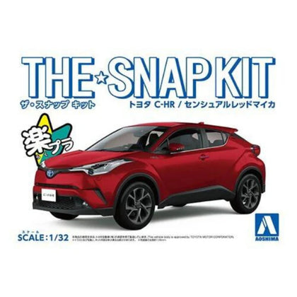 Aoshima Toyota C-HR Sensual Red Mica 1:32 Scale Plastic Model Snap Kit