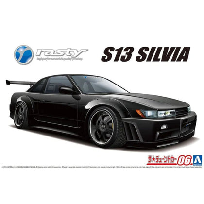 Aoshima Rasty 1991 Nissan PS13 Silvia 1:24 Scale Plastic Model Kit