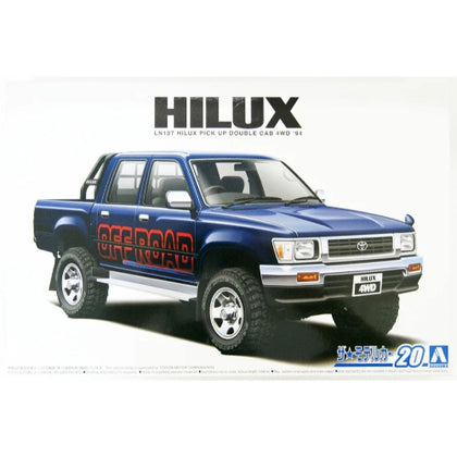 Aoshima 1994 Toyota Hilux LN107 Pick-Up Double Cab 4WD 1:24 Scale Plastic Model Kit