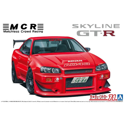 Aoshima MCR 2002 Nissan Skyline GT-R (BNR34) 1:24 Scale Plastic Model Kit