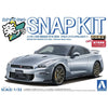 Aoshima 2024 Nissan Skyline GT-R R35 Ultimate Metal Silver 1:32 Scale Plastic Model Snap Kit