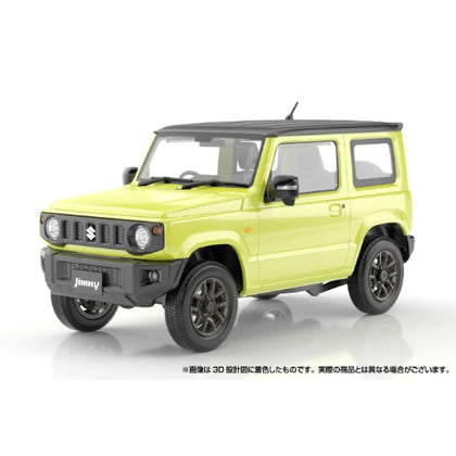 Aoshima 2018 Suzuki JB64 Jimny Kinetic Yellow 1:24 Scale Plastic Model Snap Kit