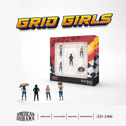 American Diorama Grid Girls 1:64 Scale Figure Set