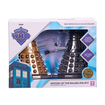 Doctor Who History of the Daleks #16/#17 New Series Gold & Black Daleks Collector Action Figure Set