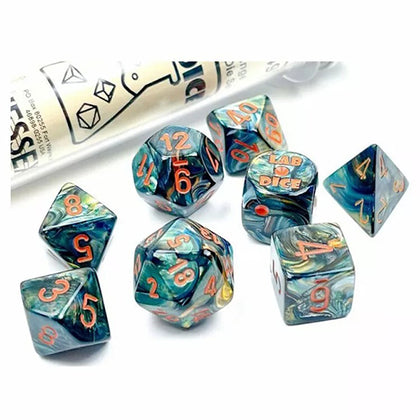 Chessex Lustrous Alpetris/Orange 7 Die Set