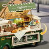 Robotime 3D Puzzle Creation Set TGS07 Leo's Coffee Truck Wooden Model Kit