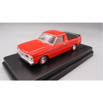DDA 1971 Ford Falcon XY Ute Vermillion Fire 1:43 Scale Diecast Vehicle with Display Case